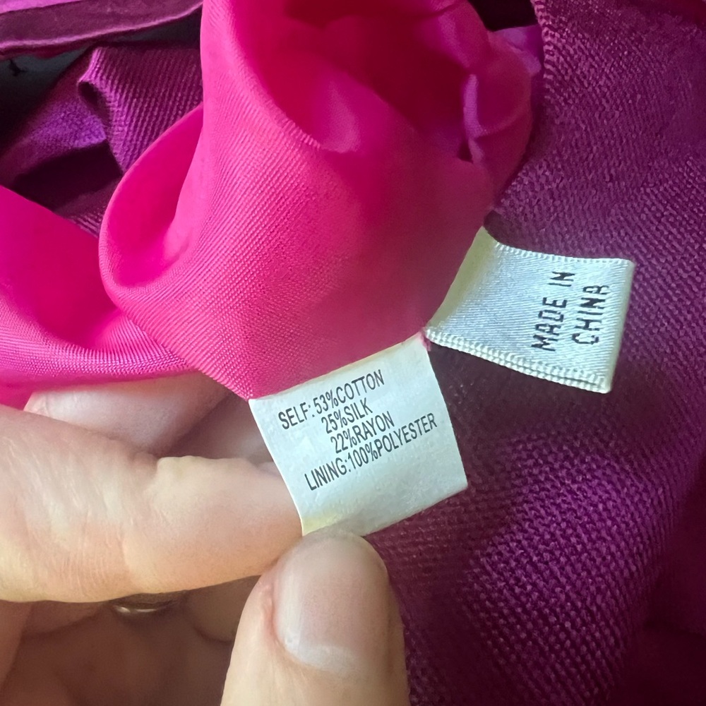 Kay Unger Fuchsia Satin Fit-and-Flare Dress - Picture 14 of 15